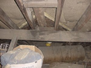 Dampness and mould to the roof timbers on poorly ventilated roof