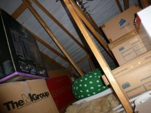 Roof full of stored items